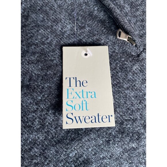 Croft & Barrow Mens Extra Soft 1/4 Zip Sweater XXL Charcoal Gray Knit - Picture 5 of 7